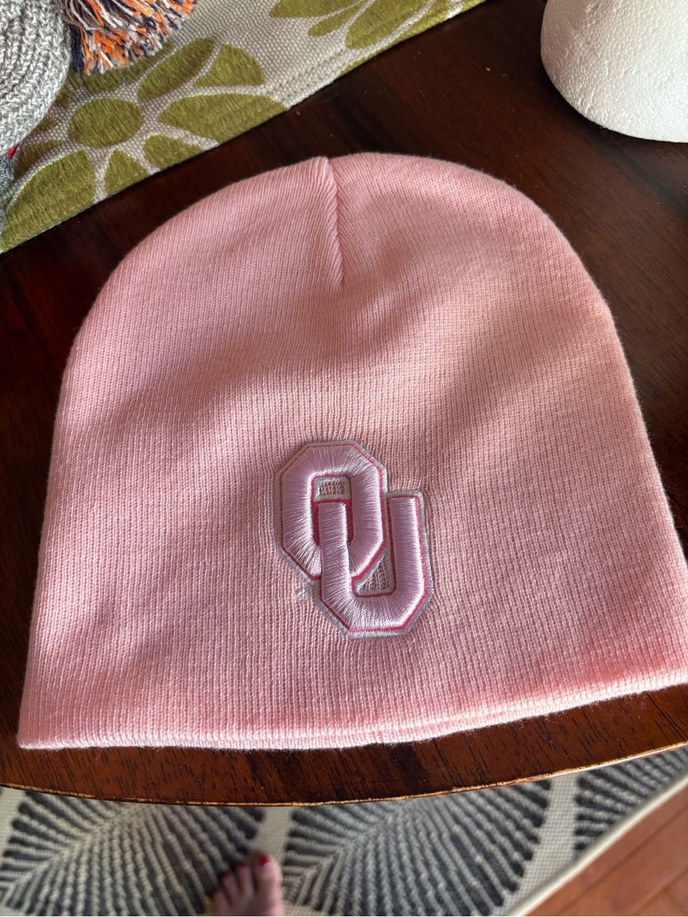 Pink Oklahoma University Beanie Hat NWT